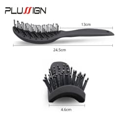 Styling Curly Hair Brush Salon Massager Comb Brush Detangling Drying Brush Anti Static Curved Vent Brush Scalp Massage Comb