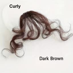 Sunslymei Fake Synthetic Curly Air Bangs Clip-In Hair Extension Fringe False Blunt Hairpiece for Women Clip In Front Hair Bangs