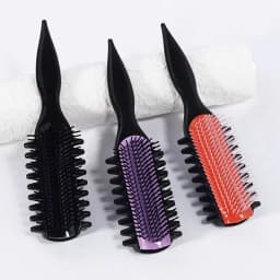 Multi tooth nine row nylon comb, curling comb, nylon bristles, anti-static and heat-resistant, special for real hair wigs