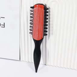 Multi tooth nine row nylon comb, curling comb, nylon bristles, anti-static and heat-resistant, special for real hair wigs