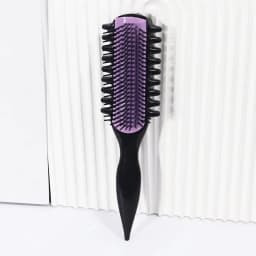 Multi tooth nine row nylon comb, curling comb, nylon bristles, anti-static and heat-resistant, special for real hair wigs