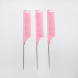 3 Metal Needle Mouse Tail Combs with Scales, Hair Styling Combs for Hair Distribution, Dyeing Combs, Special for Real Hair Wigs