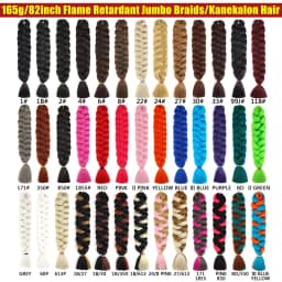 82 Inch Long Kanekalon Jumbo Braiding Hair Synthetic Braids Crochet Hair Extensions 165g Pre Stretched Braid For Black Women