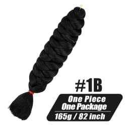 82 Inch Long Kanekalon Jumbo Braiding Hair Synthetic Braids Crochet Hair Extensions 165g Pre Stretched Braid For Black Women