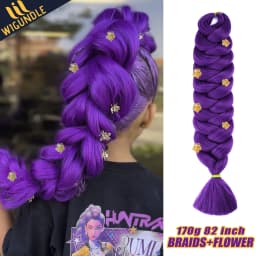 82 Inch Long Kanekalon Jumbo Braiding Hair Synthetic Braids Crochet Hair Extensions 165g Pre Stretched Braid For Black Women