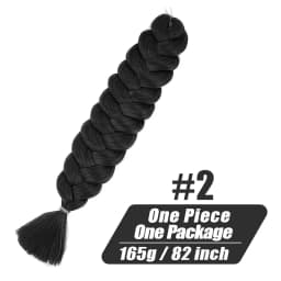 82 Inch Long Kanekalon Jumbo Braiding Hair Synthetic Braids Crochet Hair Extensions 165g Pre Stretched Braid For Black Women