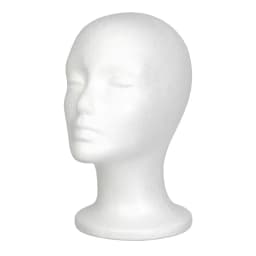 Female Styrofoam Mannequin Manikin Head Model Foam Wig Hair Lightweight Manikin Head Wig Display Stand for Scarves Jewelry Hats