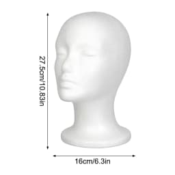 Female Styrofoam Mannequin Manikin Head Model Foam Wig Hair Lightweight Manikin Head Wig Display Stand for Scarves Jewelry Hats