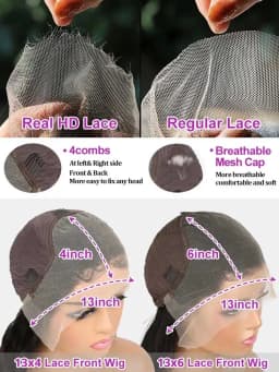 250% Density 40 Inch 5x5 Lace Closure Loose Deep Wave 13x6 Lace Front Wigs Human Hair Pre Plucked With Baby Hair HD Transparent 13x4 Lace Frontal Wigs Human Hair Lace Front Wigs Deep Curly Lace Front Wig