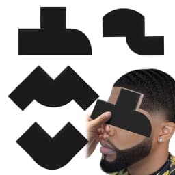 Reusable Color Enhancement Barber Card Easy to Clean with Measurement Indicators Beard Line Up Tool Black Hairline Maker
