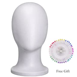 22inches Female Foam Mannequin Head Wig Head Display Smooth Durable Styling Tools Durable Portable Fashion for Home Travel