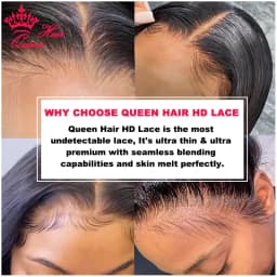 Queen Hair Real HD Invisible 13x6 13x4 7x7 6x6 5x5 4x4 2x6 4x6 9x6 7x5 Pre Plucked HD Lace Closure Frontal Virgin Human Raw Hair