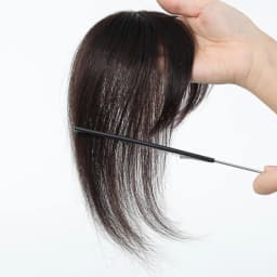 10 Inch Natural Black 100% Human Hair Topper with Bangs Straight Clip in Hairpiece for Women Thinning Hair Toppers