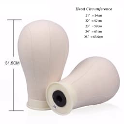 Nunify Mannequin Head Wig Stand Rose Pink 22"Canvas Head 21-25" Wig Head Stand Adjustable Tripod Stand Wigs Making Display Tools