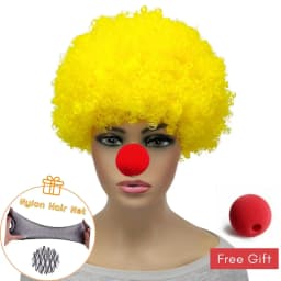 Colorful fluffy explosive head clown heat-resistant synthetic wig April Fool's Day Halloween role-playing
