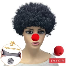 Colorful fluffy explosive head clown heat-resistant synthetic wig April Fool's Day Halloween role-playing