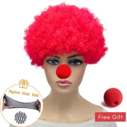 Colorful fluffy explosive head clown heat-resistant synthetic wig April Fool's Day Halloween role-playing