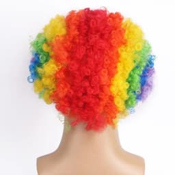Colorful fluffy explosive head clown heat-resistant synthetic wig April Fool's Day Halloween role-playing
