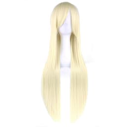 Synthetic Hair Long Cosplay Wig Straight Miki Hoshii Wig Anime Hair Pieces Blonde Costume Wigs