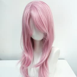 Ashely Wig Pink Wig Lolita 20inch Layered Cut Straight Hair Wigs for Women Curtain Bangs Heat-resistant Synthetic Cosplay Daily