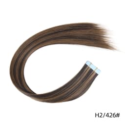 Tape In Hair Extensions Synthetic Hair 10Pcs 20Inch Long Straight Skin Weft Straight Seamless Hair Invisible Tape In Hairpiece