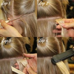 Tape In Hair Extensions Synthetic Hair 10Pcs 20Inch Long Straight Skin Weft Straight Seamless Hair Invisible Tape In Hairpiece
