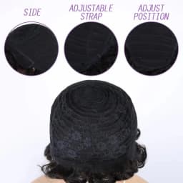 Short Curly Pixie Wig Human Hair for Women Machine-made Wig