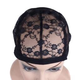 5pcs Lace Wig Caps for Making Wigs Hair Weaving Stretch Adjustable Wig Cap Black Dome Cap for Wig Hair Nets