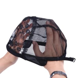 5pcs Lace Wig Caps for Making Wigs Hair Weaving Stretch Adjustable Wig Cap Black Dome Cap for Wig Hair Nets