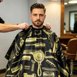 Professional Hair Cutting Apron Waterproof Salon Barber Cape Hairdressing Cloth Accessory for Stylists