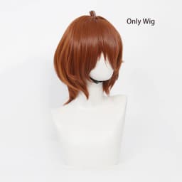 Umamusume Pretty Derby Cosplay Wig Agnes Tachyon Anime Wig with Ears Tail, Pre-styled Heat Resistant Synthetic Wig for Halloween