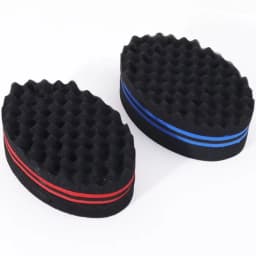 Double Sided Magic Twisted Brush Sponge, Dual-Use Perforated Sponge, Suitable for All Hair Types, Special for Real Hair Wigs