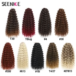 22inch Marshmallow Synthetic Afro Curl Crochet Hair Twist Braid Kinky Curly Braiding Hair Extensions Ombre Blonde For BlackWomen