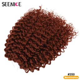 22inch Marshmallow Synthetic Afro Curl Crochet Hair Twist Braid Kinky Curly Braiding Hair Extensions Ombre Blonde For BlackWomen