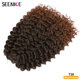 22inch Marshmallow Synthetic Afro Curl Crochet Hair Twist Braid Kinky Curly Braiding Hair Extensions Ombre Blonde For BlackWomen