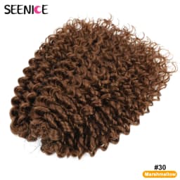 22inch Marshmallow Synthetic Afro Curl Crochet Hair Twist Braid Kinky Curly Braiding Hair Extensions Ombre Blonde For BlackWomen