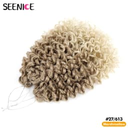 22inch Marshmallow Synthetic Afro Curl Crochet Hair Twist Braid Kinky Curly Braiding Hair Extensions Ombre Blonde For BlackWomen
