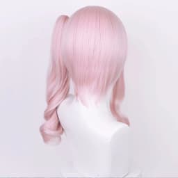 High Quality Anime Akiyama Mizuki Cosplay Wig 45cm Long Light Pink Curly Heat Resistant Synthetic Hair Halloween Party Wigs