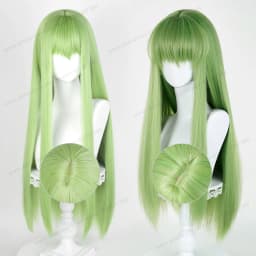 CC Enkidu Cosplay Wig 80cm Long Green Women Hair Anime Cosplay Wig Halloween Heat Resistant Synthetic Wigs
