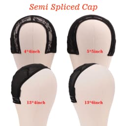 Nunify Black 4X4 13X4 Wig Making Cap Invisible Lace Edge Adjustable Lace Wig Cap With Drawstring With Silicone Nonslip Wig Band