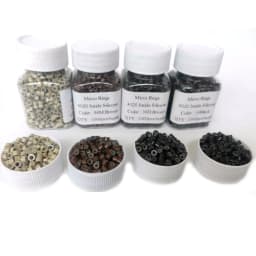 1000Pcs 4mm Micro Rings For Hair Extensions Microlinks For Hair Silicone Lined Hair Extension Bead Tools Accessories