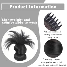 Low Synthetic Bun Ponytail Hair Natural Fluffy Claw Clip Chignon Hair For Women Lazy Bun Wig Bag Hair Accessories For Daily Use