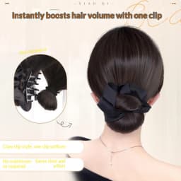Low Synthetic Bun Ponytail Hair Natural Fluffy Claw Clip Chignon Hair For Women Lazy Bun Wig Bag Hair Accessories For Daily Use