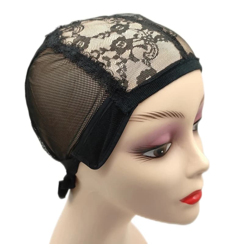 1PC Adjustable Wig Making Caps Weave Caps for Making Wigs Hairnets Cap for Making Wig 4 Size Black/Brown