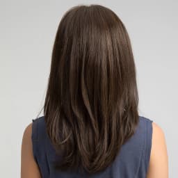 Synthetic Dark Brown Wig Straight Layered Wigs for Women Shoulder Length Hair Wig With Bangs Heat Resistant Party Daily Use