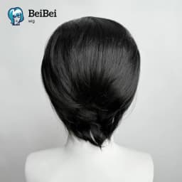 BeiBei Black Wig Short 8Inch 13*4 Lace Front Wig for Man Sliver Blonde Synthetic Wigs Heat Resistant Fiber Hair Wig for Cosplay