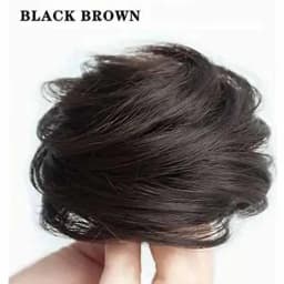 Easy Wear Synthetic Updo Wig Hair Elegant Straight Chignon Bun Hair With Rubber Band Heat Resistant Fiber Ponytail Hairpieces