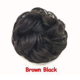 Easy Wear Synthetic Updo Wig Hair Elegant Straight Chignon Bun Hair With Rubber Band Heat Resistant Fiber Ponytail Hairpieces