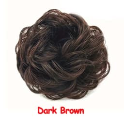 Easy Wear Synthetic Updo Wig Hair Elegant Straight Chignon Bun Hair With Rubber Band Heat Resistant Fiber Ponytail Hairpieces