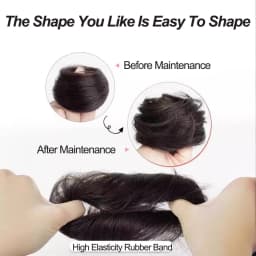 Easy Wear Synthetic Updo Wig Hair Elegant Straight Chignon Bun Hair With Rubber Band Heat Resistant Fiber Ponytail Hairpieces
